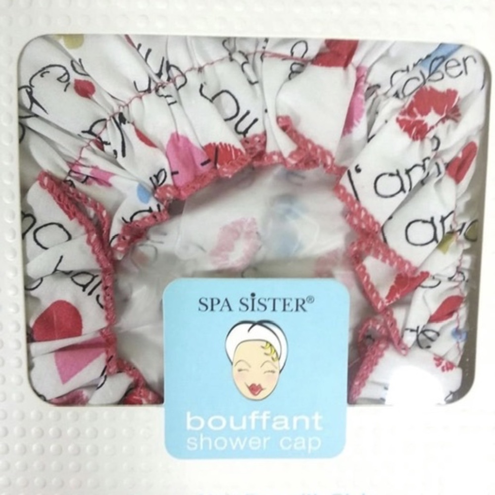 Shower Cap Oversized Keeps Locks and Tresses Tucked Deep Away and Dry - NEW